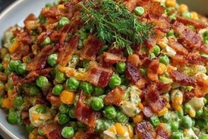 Thumbnail for Classic Savory Bacon Pea Salad